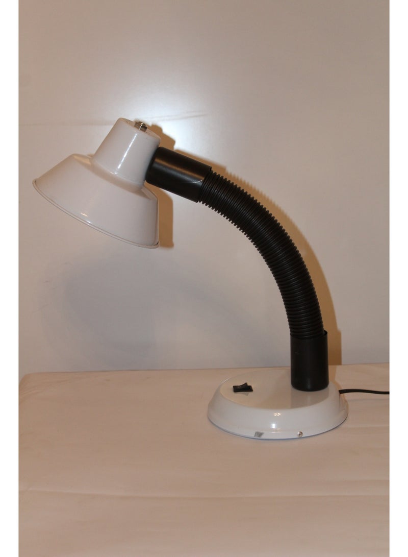 table lamp with flexible arm moves 360 degree-White color - Image 1